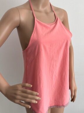 Lululemon Coral Pink Free Spirit HalterTank Too Size 2
